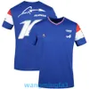 2024 Neues Modell Herren-T-Shirts Designer Formel-1-Rennanzug Alonso Kurzarm-T-Shirt Alpine F1 Team