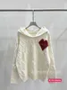 Designer-Damenpullover Miu Home High Version Red Letter Love Jacquard Wollpullover Damen Lose Kapuzenstrickpullover Mantel Damenmode 3L49