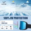 Vozapow Professional Ski Goggles Dubbellager Lens Anti Fog UV400 Big Ski Mask Glasses Skidåkning Snowboard Män Kvinnor Snöglasögon 240117