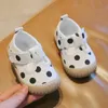 Crianças sapatos de lona da criança infantil meninos tênis meninas leopardo dot casual esporte sapatos bebê crianças respirável lazer sapatos macios 240117