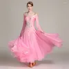 Stage Wear Bare Shoulder Rhinestone Sashes Dancing Dress Modern Women Ladies Waltz Tango Ballroom Performance Neck Piece