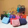 Shopping Bags Multi Holes Storage Bag for Women Handbag Waterproof EVA Shoulder Bag Standing Picnic Beach Bag Shopping Bag Q240118