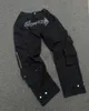 Y2K Jeans HARAJUKU HIP HOP RETRO Black Multi Pocket Cargo Panto