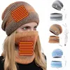 Casquettes de baseball Ensemble écharpe et chapeau en laine d'hiver | Gants de conservation du visage et des oreilles à doublure épaisse pour femmes