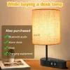 Desk Table Clocks LED Fabric Table Lamp Multifunctional Desk Lamp wiht Bluetooth LED Display Screen Clock Music Alarm Clock Touch Bedside Lamp YQ240118