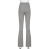 Pantalon femme 2024 taille haute solide piste survêtement dames streetwear côté fendu mode maigre y2k capris femmes