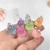 Charms 10pcs Korea Kolorowa fluorescencyjna żaba do biżuterii Making Animals Charm Crafts DIY kolarki