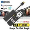 GD1 Android TV Stick Dispositivo di streaming 4K certificato Google Netflix HDR Dolby Audio Wi-Fi 6 Telecomando vocale Bluethooth Facile da usare