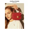 Teen triomphes Designer bag luxury leather Shirena Saddle triumphal arch women's mini red wedding one shoulder carrying messenger