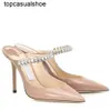 JC Jimmynessità Choo Scarpe Pompe Bing Womens Eleganti abiti appuntiti in punta di punta Crystal Crystal Teli tacchi ad alto contenuto di abbigliamento per la festa del matrimonio Miglior regalo di sposa con Bo