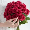 15 PCSLOT Silk prawdziwy dotyk Rose sztuczny wspaniały kwiat Wedding Fałszywe kwiatowe na imprezę domową Christams Decor Walentynki Prezent 240117