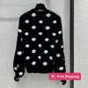 Projektantki Sweters dla jesiennych koreański styl słodki i wiek Reducing Lantern Rękaw Pullower Sweater Sweater Knitte damskie małe zapach 58ng