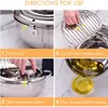 E2 Japanese Deep Frying Pot Panela with a Thermometer and Lid Kitchen Tempura Fryer Pan 2024 cm BBQ Cooking pots Cookware set 240117