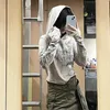 Landmine stijl Y2K subcultuur hoodie voor dames lente en herfst INS design sense niche korte top