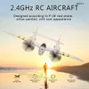 Eboyu FX-816 P38 RC Airplane 2,4 ГГц 2CH RC Самолет на открытом воздухе для детей 240117