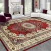 Vintage persan rouge tapis salon haut de gamme luxe américain sans poils Table à thé tapis chambre lit fin antidérapant grande surface tapis 240117