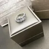 Com pedras laterais anel de marca de luxo anéis de designer para mulheres e homens estreito cobra de prata luxo anel aberto senhora diamante completo casal anéis de casamento