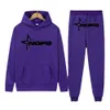 Y2K New NOES Hoodie Set Sweater Two Piece Gothic Punk Rock Men's and Women's Hip Hop Apparel