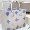 New Tote Bags Large Capacity Totes Fashion Shopping Bags Leather Designer Bags Embossed Flower Women Handbag Purses Shoulder Bag Cross Body Bag Pink Blue Purse Green