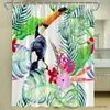 Rideaux de douche Cactus Flowershower Rideau Aquarelle Rose Floral Décor De Bain Rideau Polyester Tissu Lavable Ensembles D'accessoires De Salle De Bain