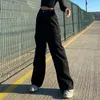レディースパンツカーゴ女性ハイウエストデニムオーバーオールカジュアルレディースズボンワークウェア低いマルチポケットスキニージーンズ