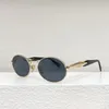Modedesigner Able Metal Oval Small Frame Solglasögon för män och kvinnor vilda utomhusgatan fotografering solglasögon för förare affärssolglasögon spr65z
