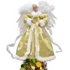 Juldekorationer Angel Tree Topper Fairy Dolls Top Star Led Glowing Pendant Decoration Holiday Decor