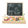 Houten Multifunctionele Kinderen Dierenpuzzel Schrijven Magnetische Tekentafel Schoolbord Leren Onderwijs Speelgoed Voor Kinderen 240117