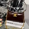 Teen triomphes Designer bag luxury leather New 2024 internet celebrity armpit triumphal arch style diamond grid chain with large capacity oil wax crossbody one sho