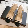 Klassieke Dubbele Letter Luxe Suede Designer Kleding Schoenen Franse Merk Mode Vrouwen Tick Hoge Hak Sandalen 8A Kwaliteit Deluxe Echt leer Dame Formele Schoen Scarpe