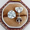 1.5CT мужские и женские серьги с бриллиантами, стерлинговое серебро 925 пробы, пройти тест, серьги с муассанитом, серьги-гвоздики для девочек, женщин, вечерние, свадебный подарок