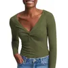 Kvinnors T -skjortor Kvinnor Casual Printing Athletic Long Sleeve Shirt Summer Woman Tees Cotton Active Wear Tops