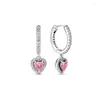 Dangle Earrings 2024 Charm Double Hoop Butterfly Heart Stud Fit Original Charms Diy Fashion Jewelry 여성을위한 Fine Earring Making