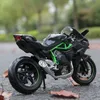 Voiture électrique/RC Maisto 1 12 Kawasaki Ninja H2 R Moto H2r modèle statique moulé sous pression véhicules à collectionner loisirs Moto jouet cadeaux MotoL231223