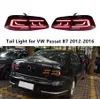 Luz traseira da cauda da névoa do freio de corrida para vw passat b7 conduziu a luz traseira 2012-2016 magotan turn signal lâmpada acessórios do carro