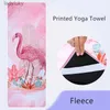 Yogamatten Hot Yoga Mat Handdoek 185*68cm Gedrukt Yoga Handdoek Antislip Fitness Workout Mat Cover voor Pilates Gym Yoga DekensL240118