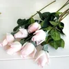 12pcslot Rose Latex Artificial Flowers Real Touch Home Decorations For Wedding Birthday Party Decor Branch Bouquet 240117