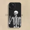 Handyhüllen Skeleton Skull Weiche Silikon-Telefonhülle für iPhone 11 12 13 14 15 Pro Max X XS XR 7 8 Plus SE2 Mini Stoßfeste Stoßstange Rückseite J240118