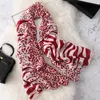 Scarves 2022 New Brand Designer Silk Scarf Leopard Zebra Dot Foulards Bandana Long Large Shawls Wraps Winter Neck Scarves Pashmina Hijab J240106 J240118