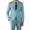 Ternos masculinos 2024 boutique negócios cor sólida calças de anfitriã de casamento/vestido de noite masculino blazers jaqueta calças 2 peças conjunto