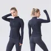 Kurtka Lulumon Woman Designer Clothe Yoga Kurtka damska definiuj trening sportowy sportowe koszule joga bieganie szybkie suche aktywne odzież solidna bluza 489