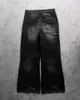 Jeans da uomo Y2K Street Hip Hop Goth Jeans strappati da uomo Moda retrò Punk Allentato Harajuku Bottone Vita alta Pantaloni larghi da donna Sephemeralew