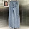 Jeans da donna firmati con lettera ricamata sul lato, pantaloni in denim, pantaloni stile hip-hop