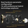 Écouteurs KZ ZAS Écouteurs 7ba + 1dd Hybride Dynamic Céffore câblé HiFi Bass Sport Headset avec microphones en moniteurs d'oreille