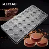 Round Polycarbonate Chocolate Mould Candy Bonbons Soap Form Confectionery Baking Pastry Tools Acrylic Bakeware for Bakery Molds 240117