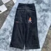 JNCO Y2K streetwear baggy jeans män hip hop grafik retro broderi grafik gotisk amerikan harajuku mode breda ben jeans 231221