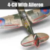 Spitfire RC avion 2.4G 4CH EPP 400mm envergure fixe télécommande combattant une touche voltige RTF 761-12 RC avion 240117