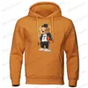 Men's Hoodies Sweatshirts Basketball Referee Teddy Bear Mens Hoodies Cartoons Oversize Hoodie Harajuku Comfortable Hoody Fashion Loose Warm Women Tops T240118