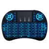 Mini clavier sans fil I8, 2.4 ghz, souris volante, batterie sèche au lithium, rétroéclairage tricolore, lampe de course, vente en gros