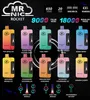 Mr Nic Rocket 18000 Puffs Большая емкость светодиодный экран Электронная сигарета Puffs 18K 15K 12K 16K 10K Одноразовая ручка для вейпа